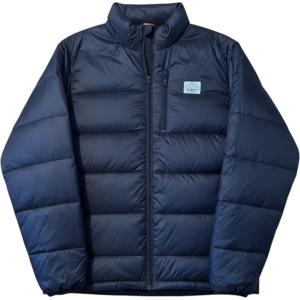 Poler Outdoor Stuff Puffer Jacket XL Navy Blue Camp Vibes Quilted Gorpcore